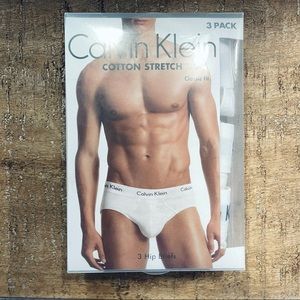 calvin klein white briefs (x3)